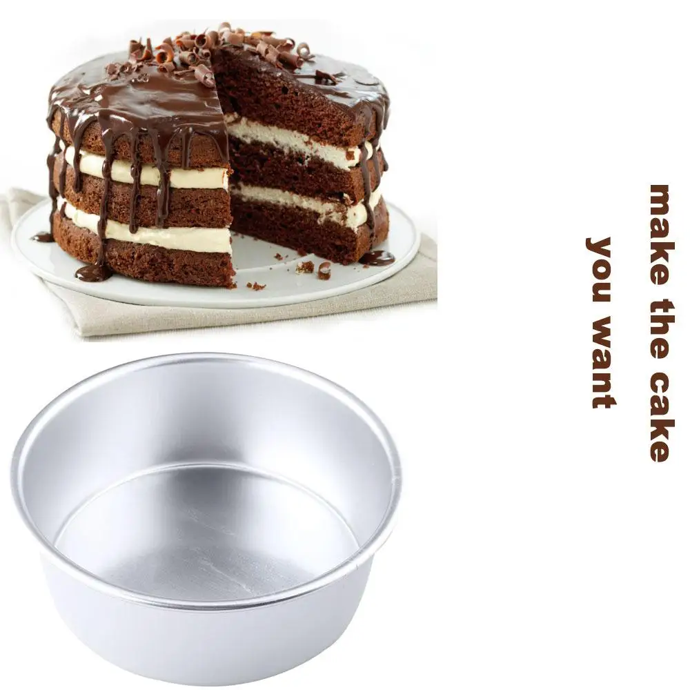 2/5/6/8 Inch Round Bakeware Cake Mold Tin Pan Bakeware Cake Pans for Kitchen Mould Tray Aluminum Alloy Non-Stick Baking Mould