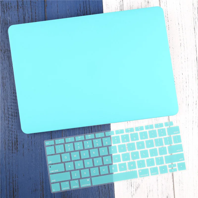 Matte cyan Матовый кристально прозрачный чехол для Mac book Air Pro retina 11 12 13 15 16 Touch Bar A2141 A2159 New Air 13 A1932 чехол - Цвет: Matte cyan