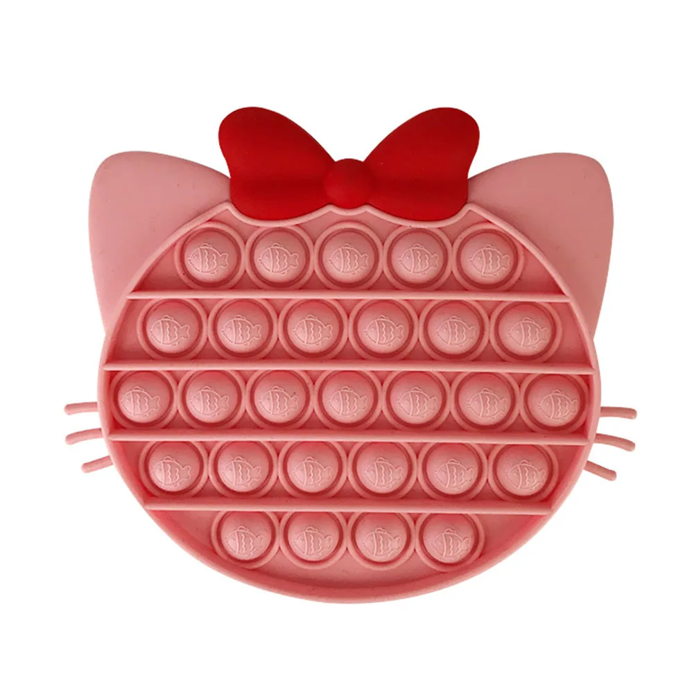 

Cute kitten push bubble toy children adult decompression toy Autism Push Bubbles Fidget Sensory Toys Cat-Shaped Stress Relief