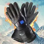 Зимние перчатки унисекс с сенсорным экраном, перезаряжаемые перчатки с электрическим подогревом, теплые зимние перчатки для езды на велосипеде, катания на лыжах, фитнеса