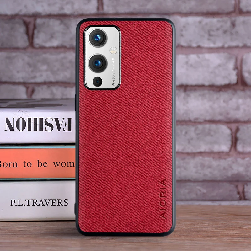 case for oneplus 9 pro coque luxury textile leather skin soft tpu hard phone cover for oneplus 9 pro case free global shipping