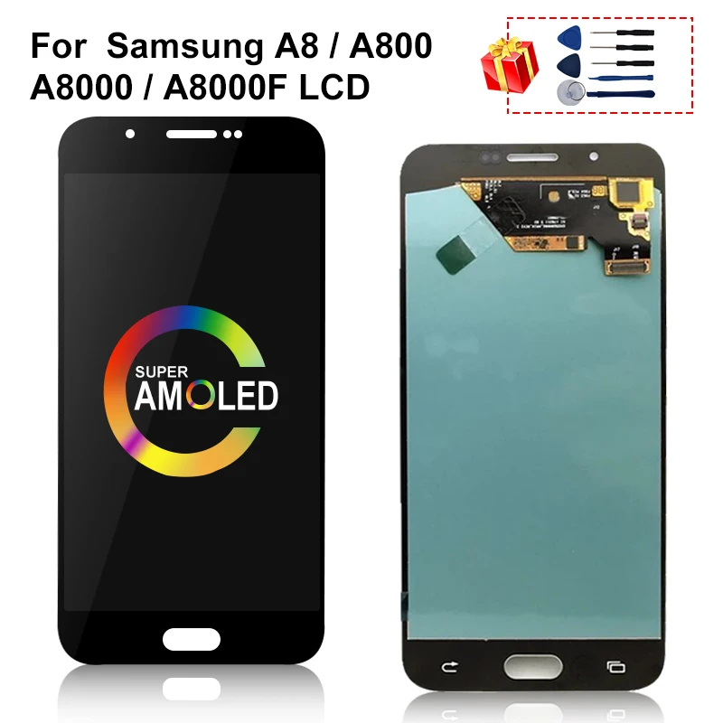 Super AMOLED ЖК экран для Samsung Galaxy A8 A800 дисплей сенсорный дигитайзер запасные части A8000