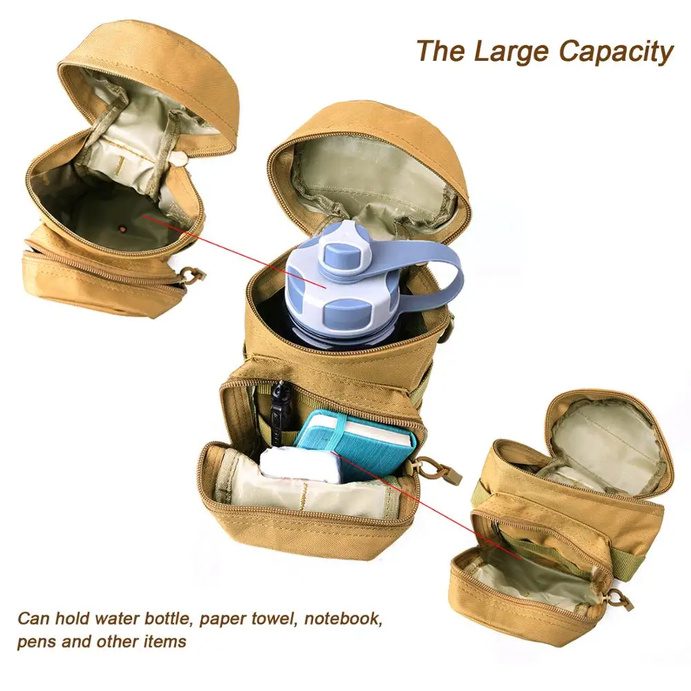 Тактический держатель для бутылки с водой MOLLE сумка хранения тесьмой 1L 32