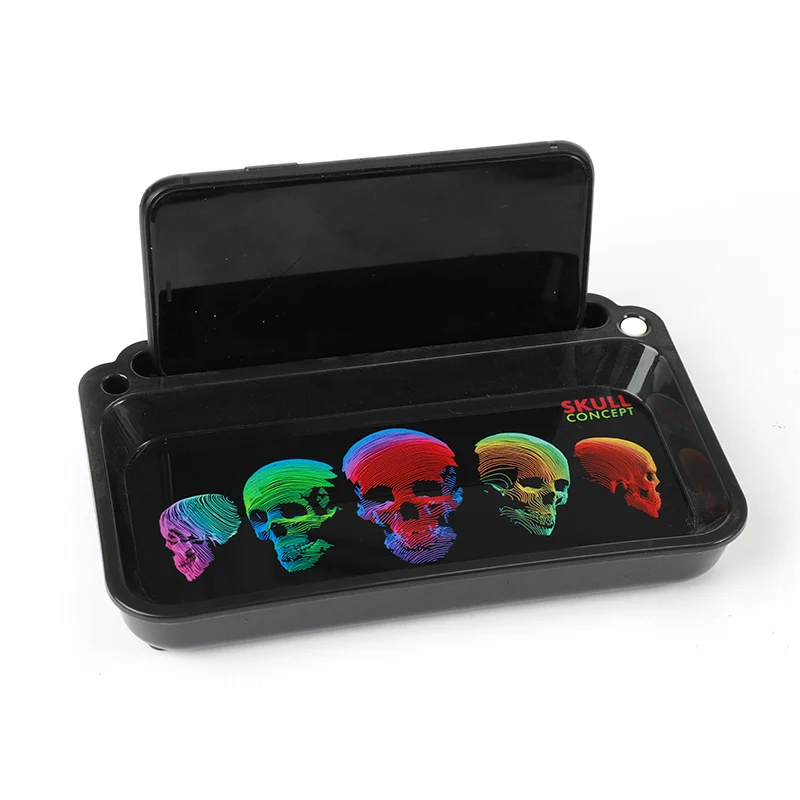 

Wholesale Multifunction Portable LED Tray for Smoking Grinder Tobacco Case Pallet Rolling Tray With Lid Smoking Accessories