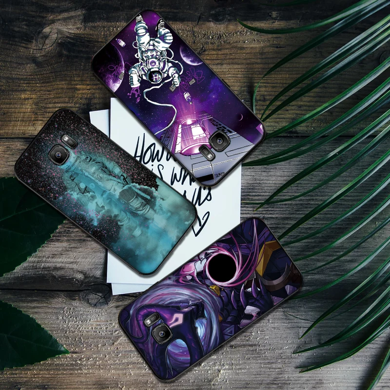 Sun And Moon Star soft silicone Phone Case for Samsung Galaxy S6 S8 Edge S7 S9 Plus S10 S10E Note 9 8 Cover | Мобильные телефоны и