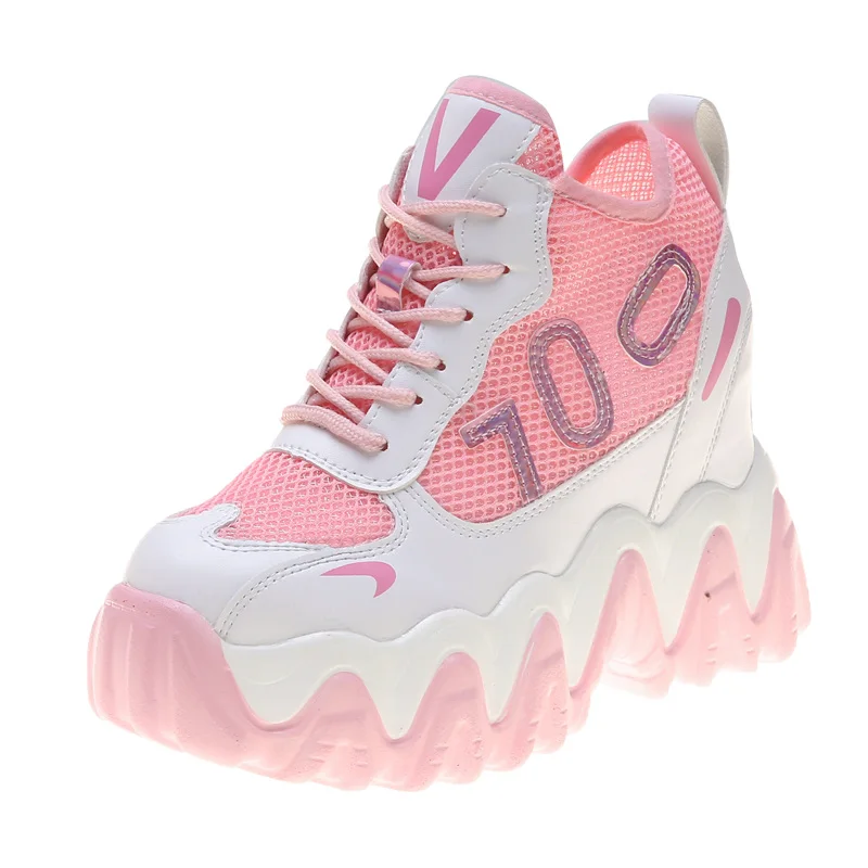 

Spring And Summer New Fashion All-Match Casual Sports Shoes Mesh Breathable Thick Bottom Inner Increase Women's Shoes