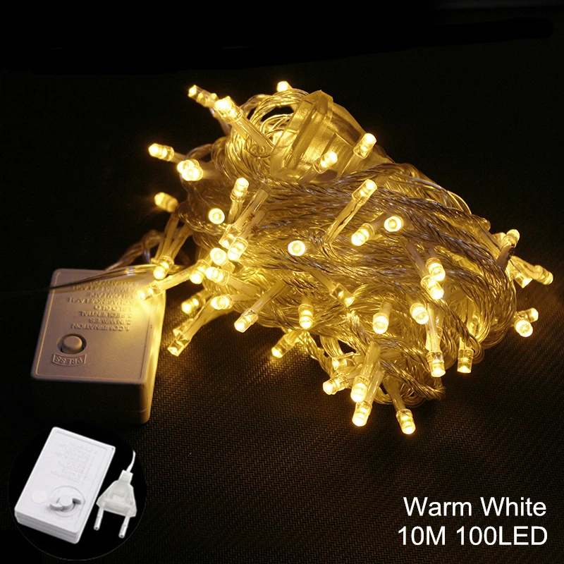 483-Warm Navidad орнамент, рождественские украшения для дома, занавеска, Сказочная гирлянда, светодиодный светильник, гирлянда, Рождественский светильник, декор для рождественской елки, Q - Цвет: 483-Warm