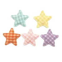 50pcslot 38mm padded felt star applique for diy headwear hair clips bow accessories handmade baby clothes hat decoration