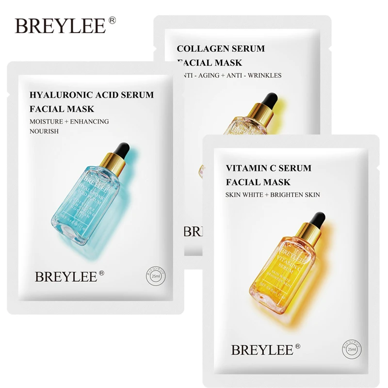 Коллагеновая Антивозрастная Отбеливающая увлажняющая маска для лица с