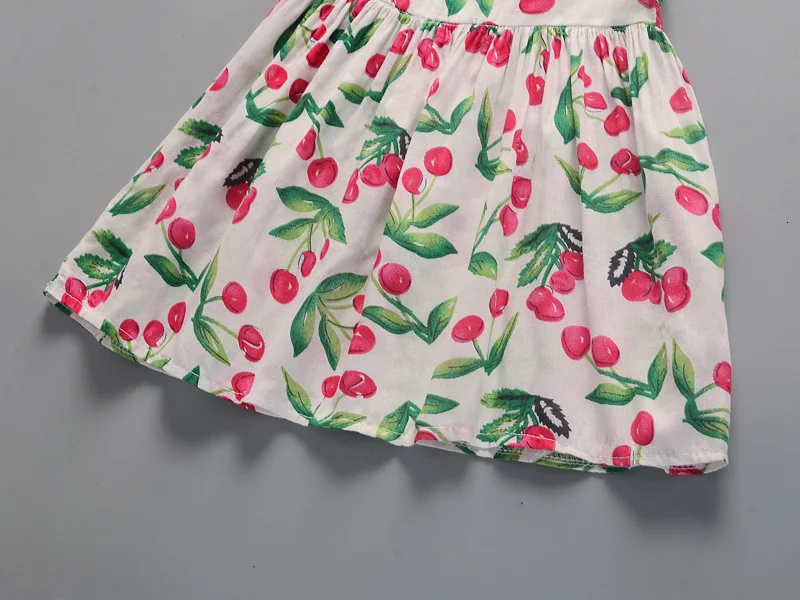 Платье для девочек; Новинка года; летнее платье с цветочным узором для девочек; хлопковое платье принцессы с цветочным рисунком для малышей