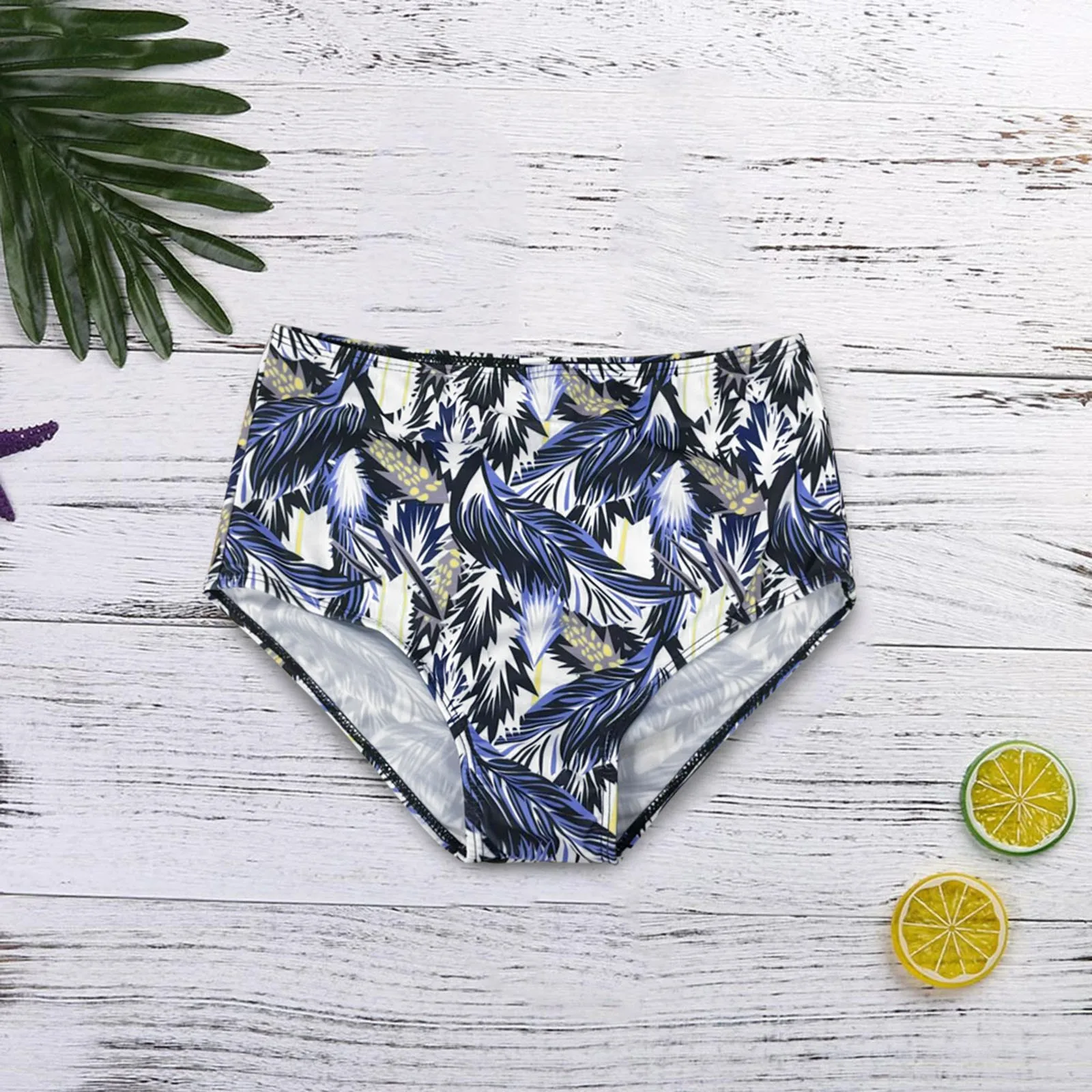 Бикини с высокой талией женские трусики для плавания женское летнее модное