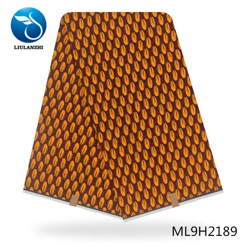 ML9H2189 Воск liulanzhi ткань с принтом африканская хлопок высокое качество Анкара ткань печать 6 ярдов восковой дизайн ML9H2174-2190 - Цвет: ML9H2189