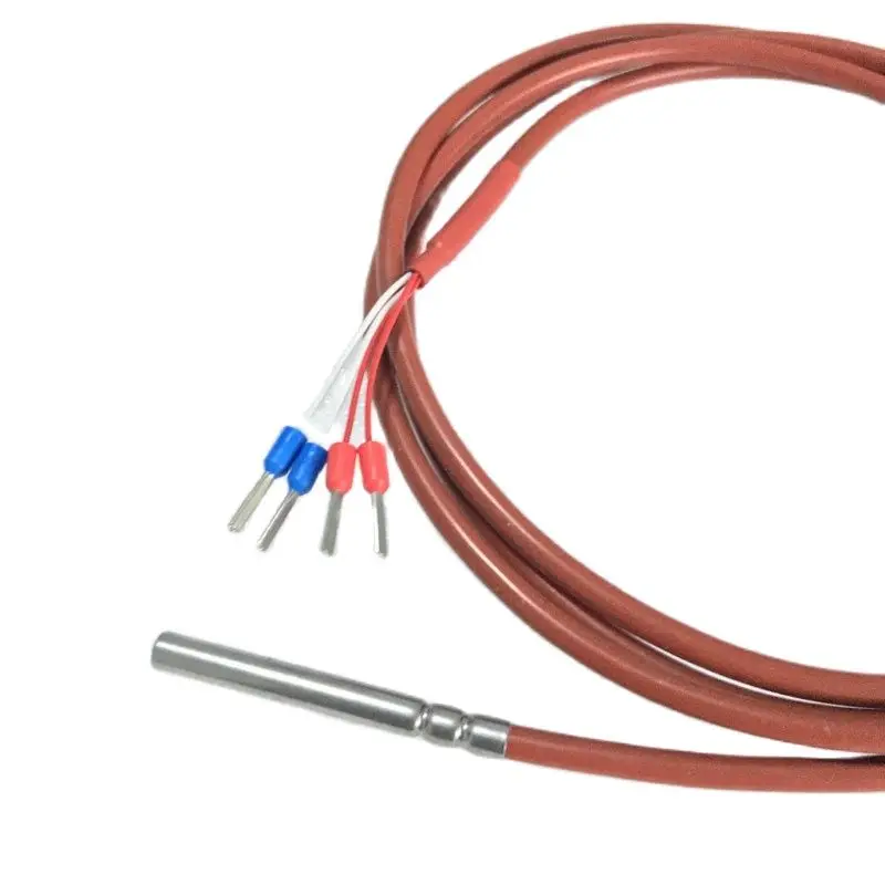 4 провода PT100 Температура Сенсор с силиконовым гелем покрытием 1 5 м Зонд 45 мм * 50 180