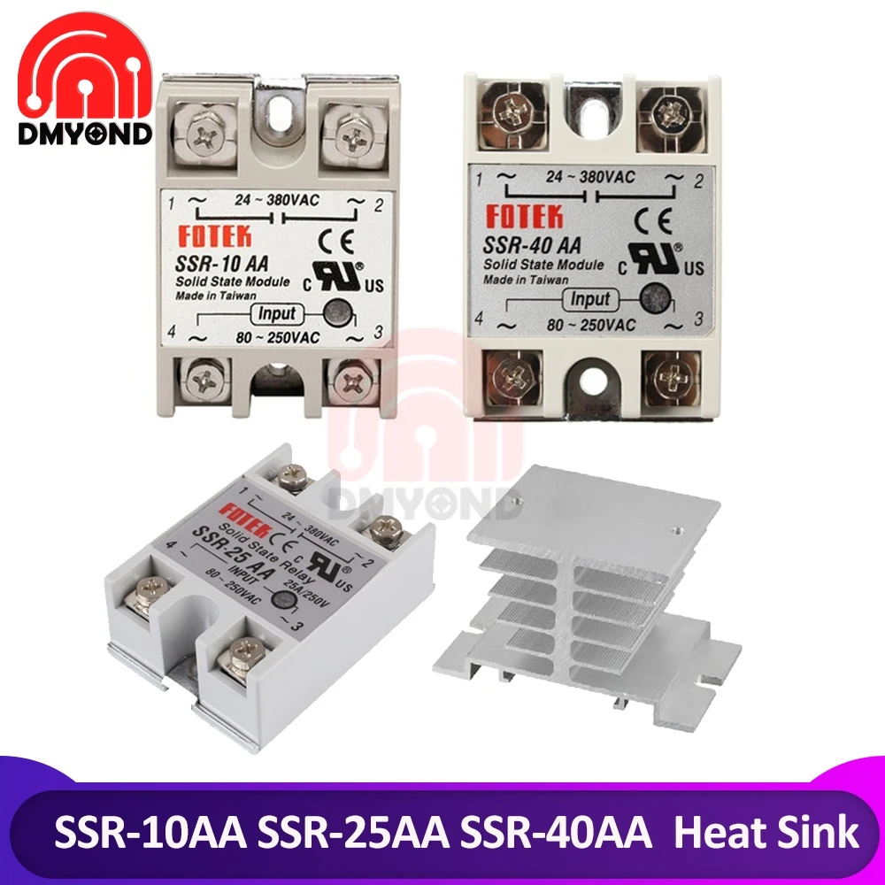 SSR 10AA 25AA 40AA 60AA 100AA твердотельные реле постоянного тока модуля на рост от 80 до 250V