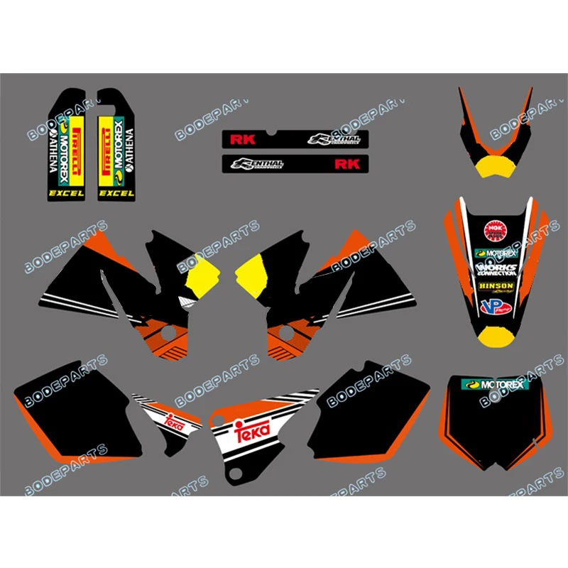 

new style rb logo TEAM & BACKGROUNDS DECALS kit Sticker GRAPHICS FOR KTM SX MXC 125/250/380 /400/520 1998 1999 2000 2001