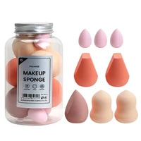 8 pcsbox makeup foundation sponges wet dry dual use makeup concealer puff beauty makeup cosmetic tool set with bottle new