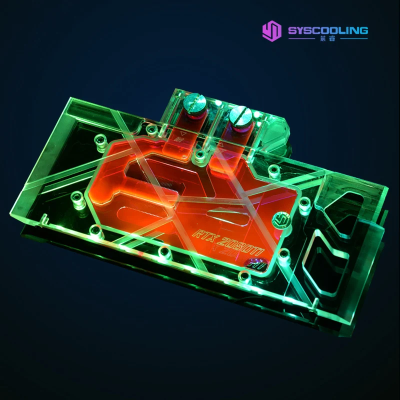 Syscooling блок водяного охлаждения GPU полное покрытие RTX 2080/2080Ti водяной