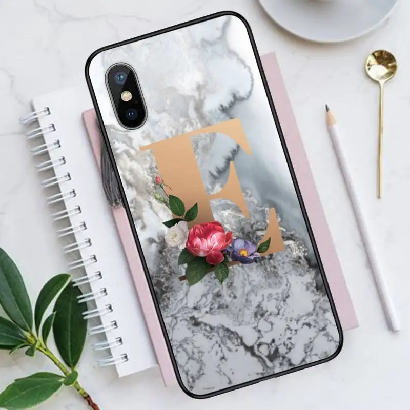 

Marble letters art design Phone Cases for iPhone 11 12 pro XS MAX 8 7 6 6S Plus X 5S SE 2020 XR Luxury brand shell funda coque