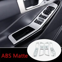 abs for ford explorer 2020 2021 car armrest window glass lift switch button control cover trim sticker car accessories 4pcs
