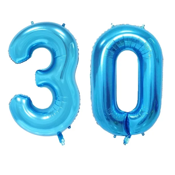 2 шт 40 дюймов розовое золото цифра 30 фольгированные шары для взрослых 18 30 день рождения Юбилей цифра гелий Balaos украшения Globos - Цвет: 2pcs as picture