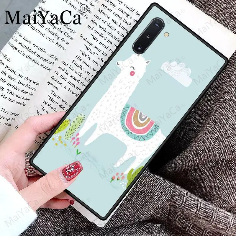 Милый чехол из шерсти альпака черный мягкий для телефона Galaxy note10 note8 note9 note5 note4