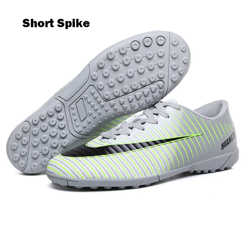 Short Spike Шип футбольная обувь мужские летние дышащие кроссовки легкая футбольная обувь для мальчиков спортивные ботинки противоскользящие кроссовки для детей - Цвет: Short Spike