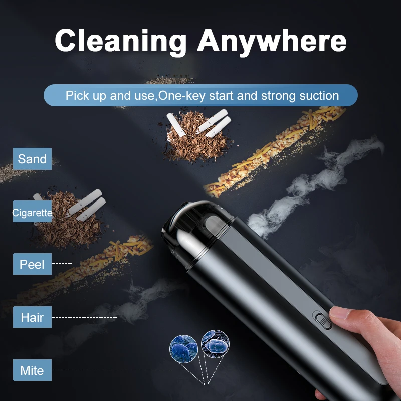 Baseus Car Vacuum Cleaner Wireless 5000Pa Handheld Mini Vaccum For Home Desktop Cleaning Portable | Автомобили и мотоциклы