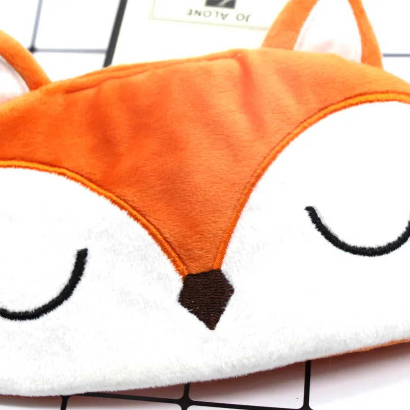 Маска для сна Лиса милая мультяшная плюшевая маска повязка на глаза путешествий