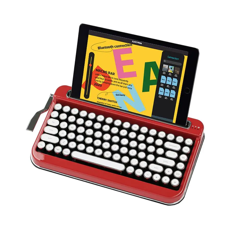 Механическая Bluetooth клавиатура PENNA в стиле ретро 85 клавиш Cherry MX Swift Keyclick Steam Punk