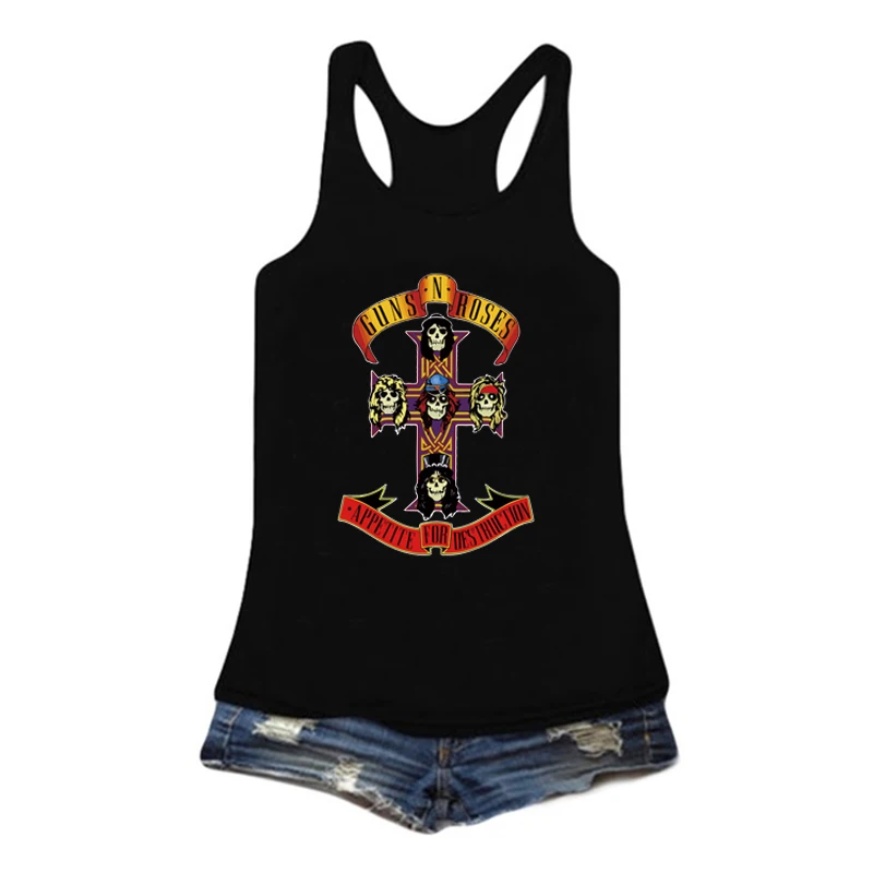 Топ Guns N Roses Band топ с графическим рисунком Женская Сексуальная футболка без