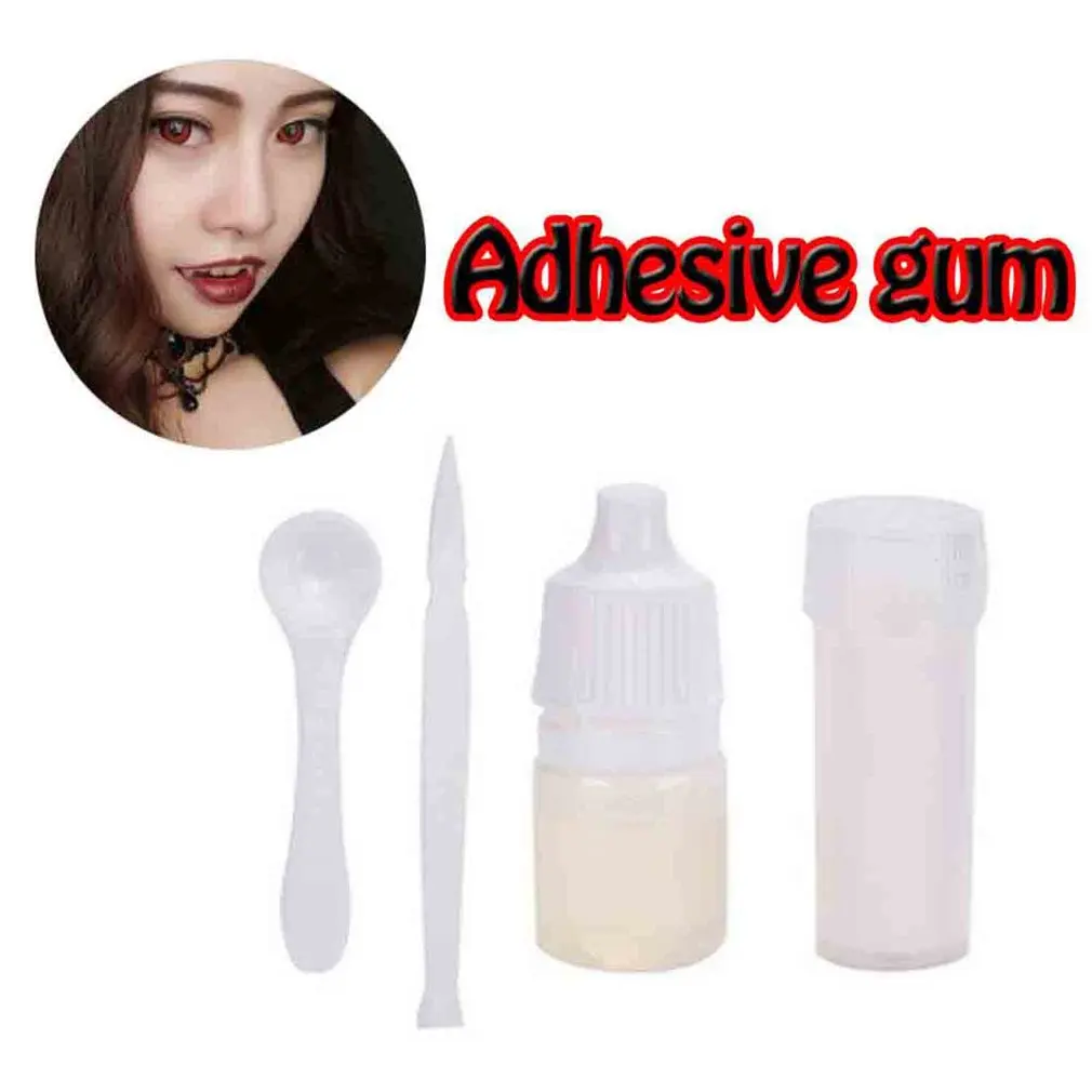 

New Funny Halloween Glue Set Special Glue Vampire Fangs Dentures Scary Cosplay Glue Fancy Party Favors Decoration