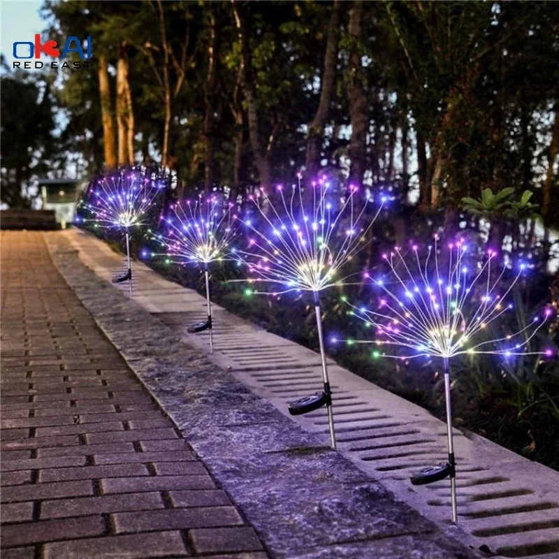 

Flash String 90 LED / 150 LED for Garden Lawn Landscape Holiday LightSolar Powered Outdoor Grass Globe Dandelion Fireworks Lamp