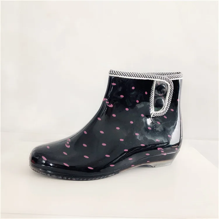 В сезон дождей Модные короткие резиновые Сапоги водонепроницаемые женские