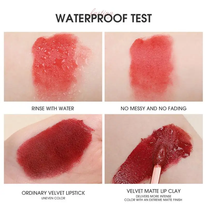 

18 Colors Smooth Velvet Matte Lip Gloss Blush Dual Purpose Waterproof Long Lasting Lipstick Lips Makeup Pink Red Orange TSLM1
