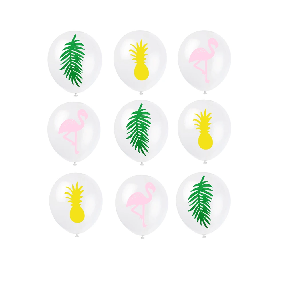 JLZQ 18th Birthday Balloons Pineapple Pink Balloon Green Supplies 18 Falmingo Leaf Party | Дом и сад