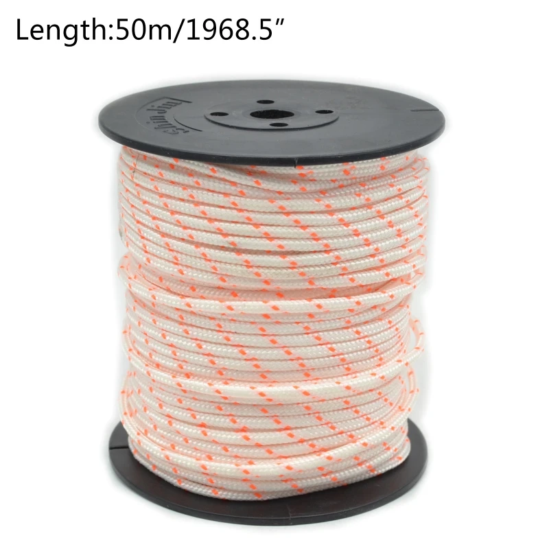 

Lawn Mower Starting Rope Draw Rope,50m 3mm Nylon Pull Starter Rope Recoil Engine Start Cord for 430/520 Trimmer Cutter Chainsaws