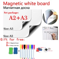 a2a3 magnetic whiteboard fridge sticker flexible dry erase white board school home office magnet message kids drawing board wal