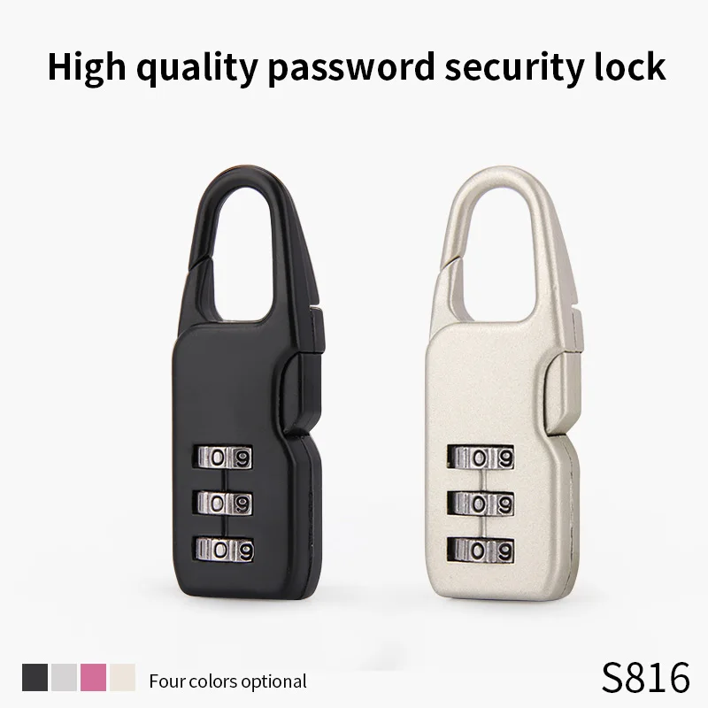 Travel suitcase padlock cute padlock metal mini small lock luggage lock lock anti-theft travel cabinet code lock