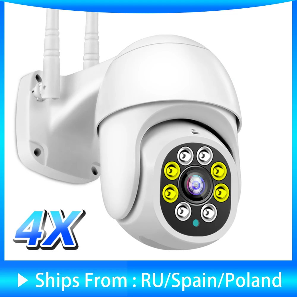 

IP Camera Outdoor Wifi Camera 1080P AI Auto Tracking Security Camera Color Night Vision Audio CCTV Surveillance Camera