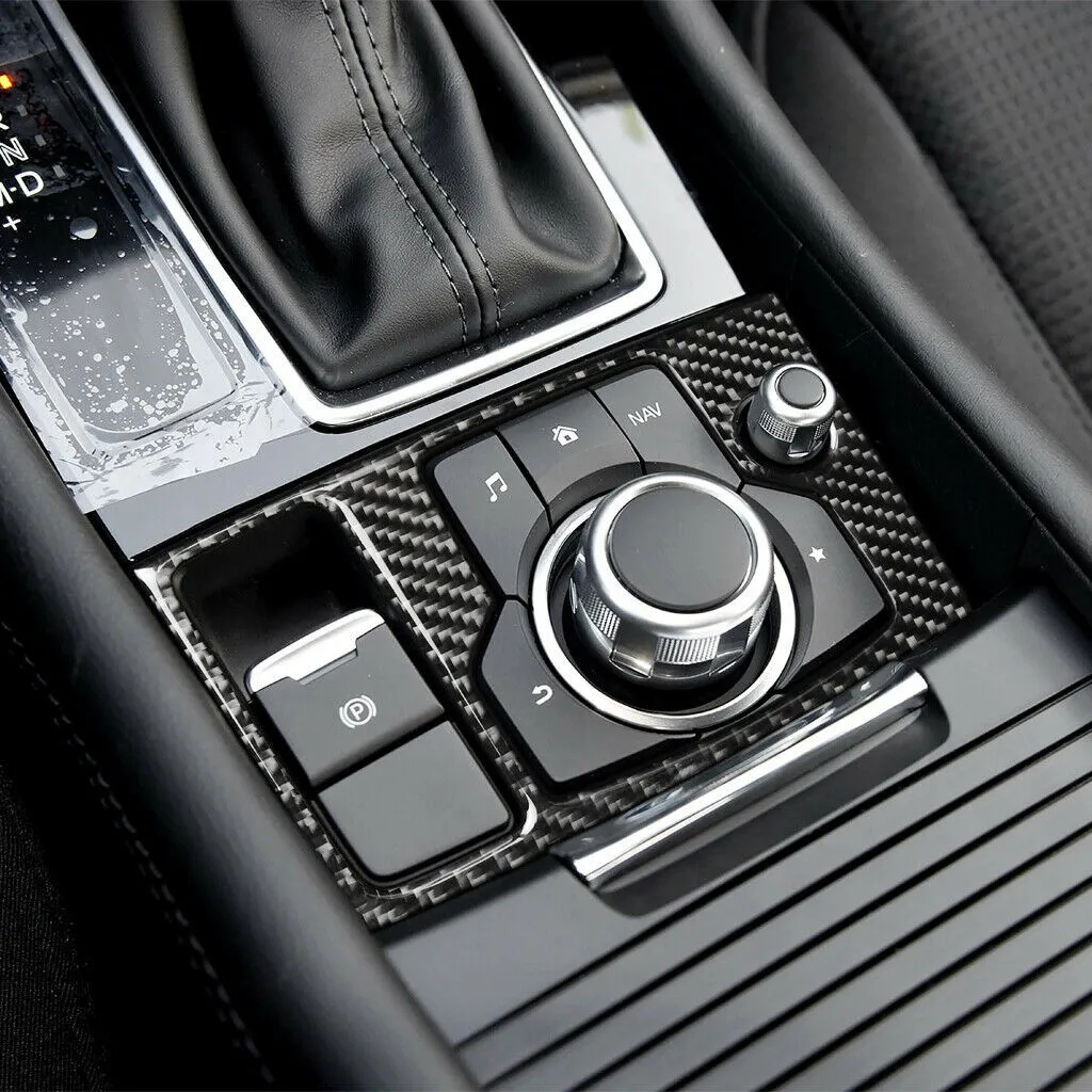 

Decorative Multimedia For Mazda 3 Axela Button Interior 2017 2018 Carbon Fiber