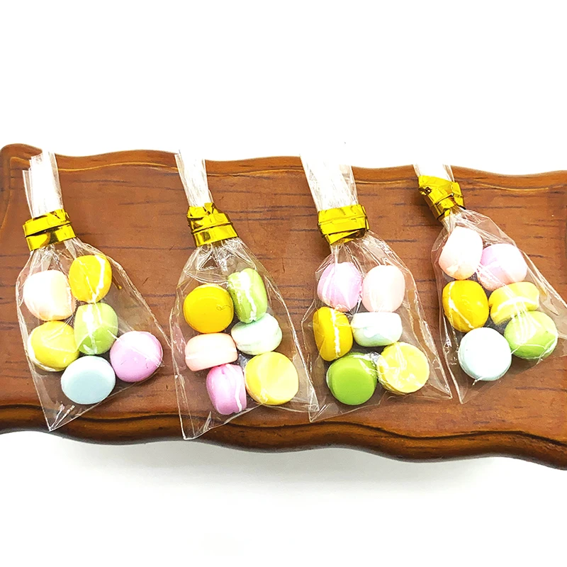 

18 шт./3 пакета, милый миниатюрный кукольный домик 1:12, макарон, торт, несколько цветов, ролевая игра, еда для куклы, кухонные аксессуары для дек...