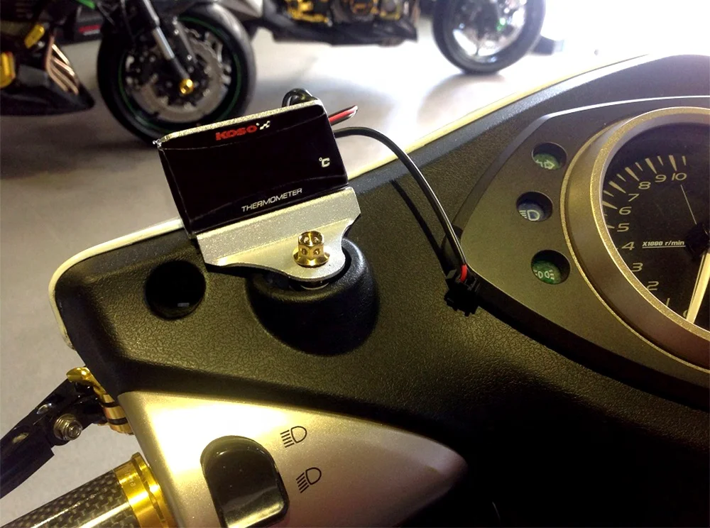 

KOSO Universal Motorcycle Meter Bracket CNC Aluminum Square Water Temperature Voltmeter Thermometer Tachometer Mounting Holder