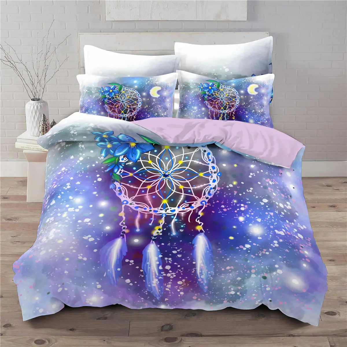 

Luxury 3D Dream Catcher Print Bedding Set For Kids Girl Adults Galaxy Duvet Cover Set Twin Full Quilt Cover Set