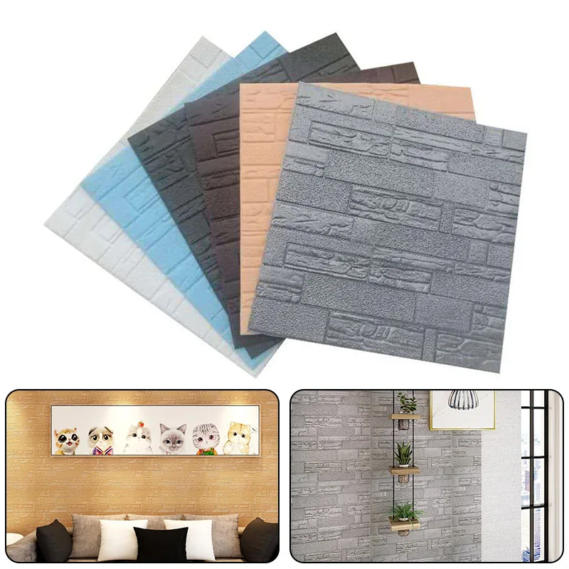 

3D Wall Stickers Self Adhesive PE Foam Brick Room Decor DIY Wallpaper Wall Decor Living Wall Sticker For Kids Room Decoration