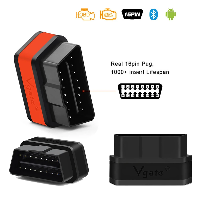 Vgate icar2 Bluetooth 3 0 OBD2 инструмент диагностики неисправностей двигателя автомобиля