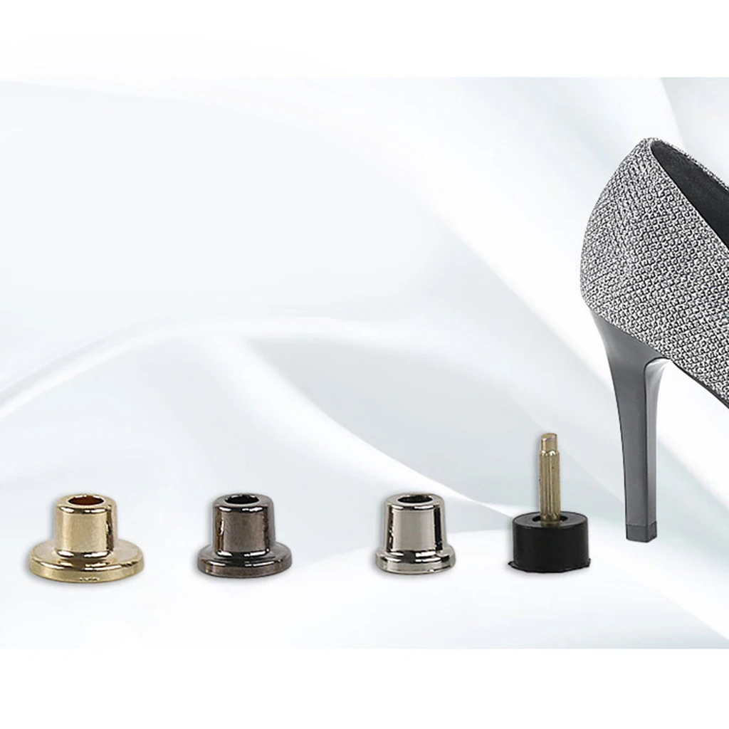 Фото High Hee Tips Caps Metal Stiletto Pins Plates Dowel Lift Reduce Noise High Hee Tips Caps Metal Stiletto Pins Plates Dowel Lift Reduce Noise