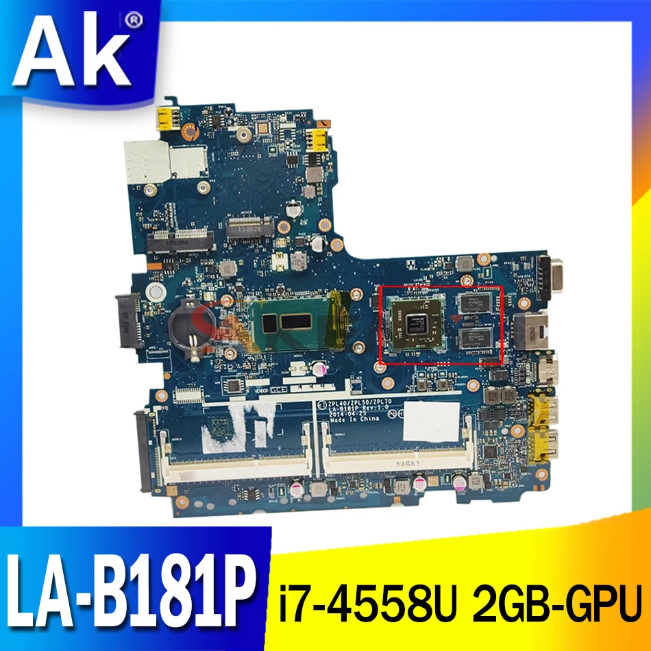 

For HP 440 G2 450 G2 laptop motherboard 799558-601 ZPL40/ZPL50/ZPL70 LA-B181P W/ i7-4558U CPU 2GB-GPU