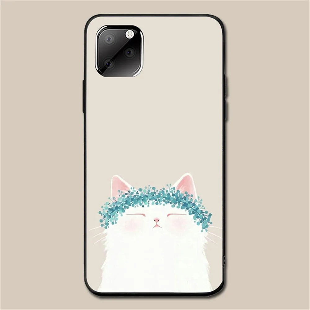 Для Iphone 11Pro Max XR Iphone11 Ip7 8Plus 6 Чехол милый кот чехол мультфильм ТПУ силиконовый