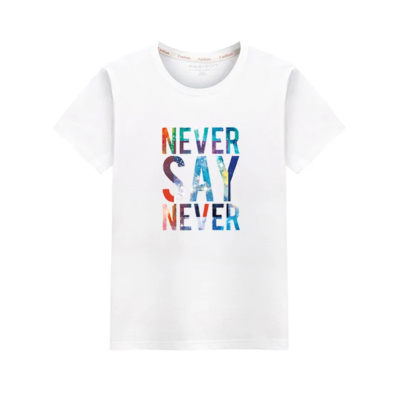 New Men T-Shirt Pack Of 2 letter Printed Crewneck Loose T Shirt Mens Short Sleeve 100% Solid Cotton Tops Tee Summer TX141 | Мужская