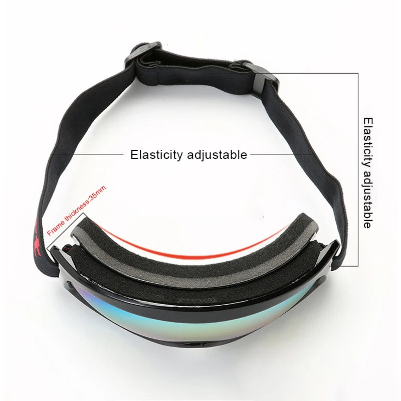 Детские лыжные очки Анти Туман UV400 для мужчин и женщин зимние спорта на открытом